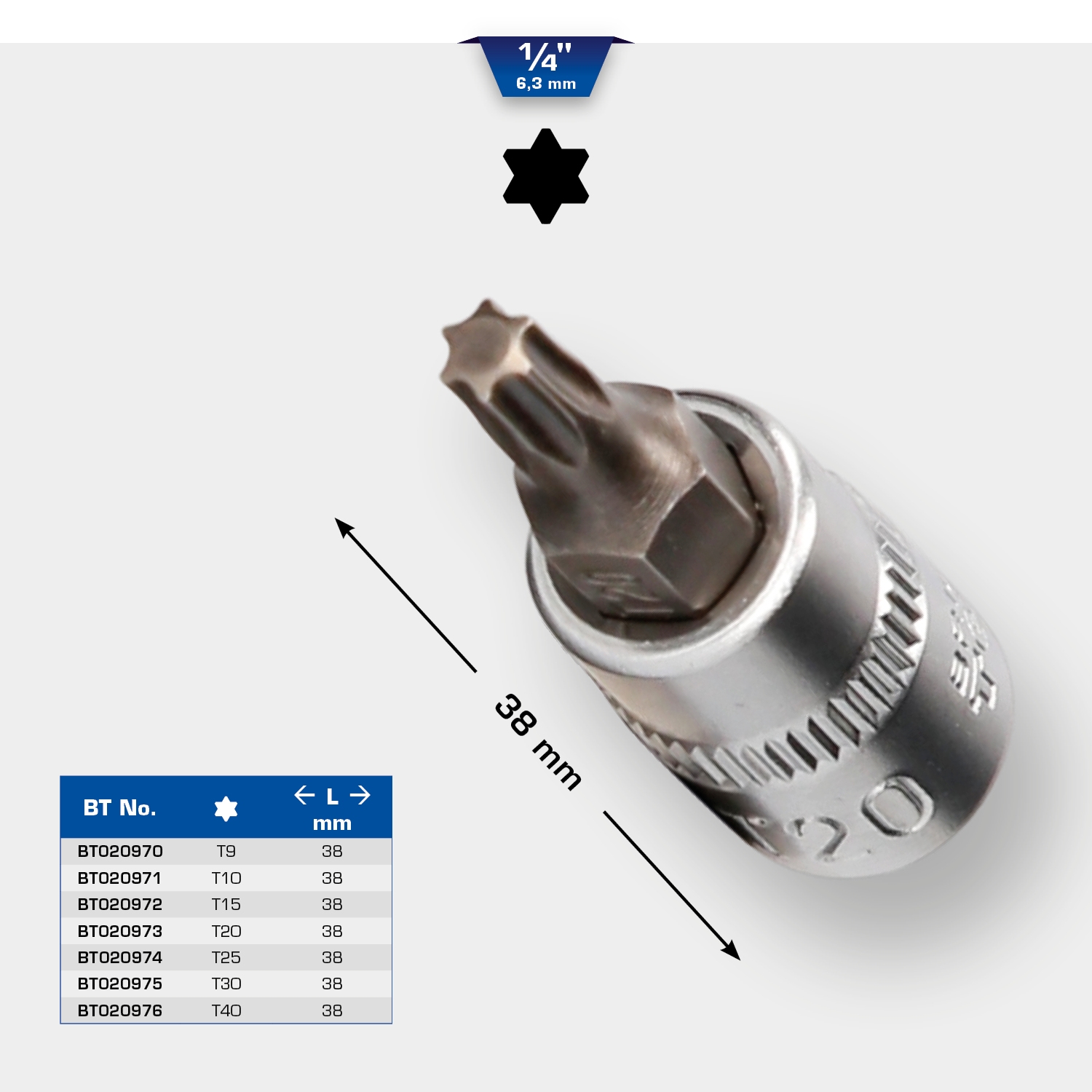 Brilliant Tools  1/4" Torx-Bit-Stecknuss, T10
