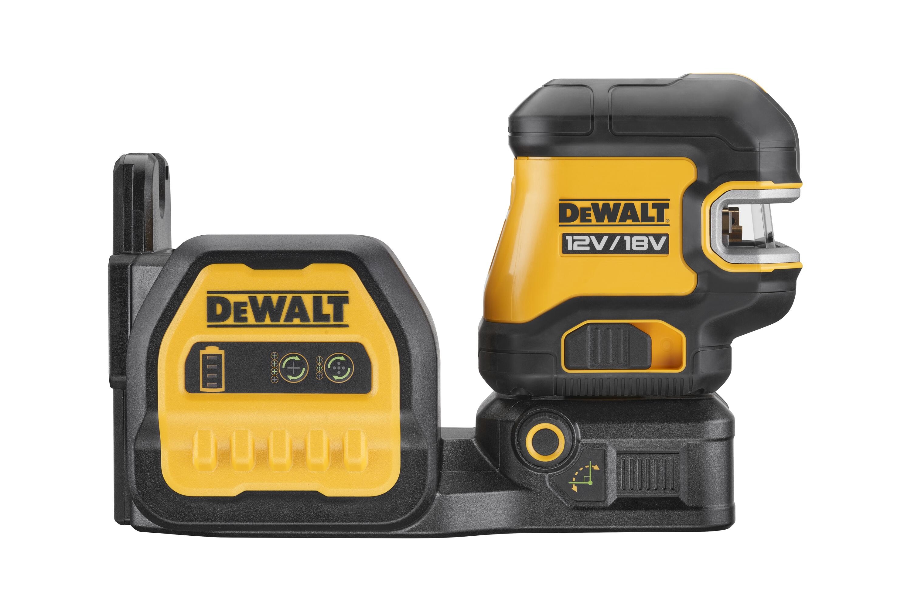 Dewalt DCE825NG18-XJ,  5 Punkt Kreuzl.-Laser Gruen 18V Basisv, 5 Punkt Kreuzlinien-Laser grün (1 x H / 1 x V / Lot oben & unten / 3 x H Punkte)