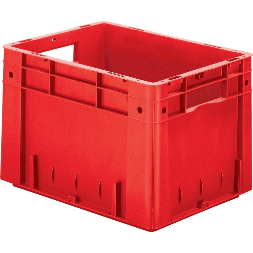 Transportkasten VTK 400/270-0 Transport-Stapelkasten B400x T300x H270 mm grün Auflast 600kg mit Griffloch