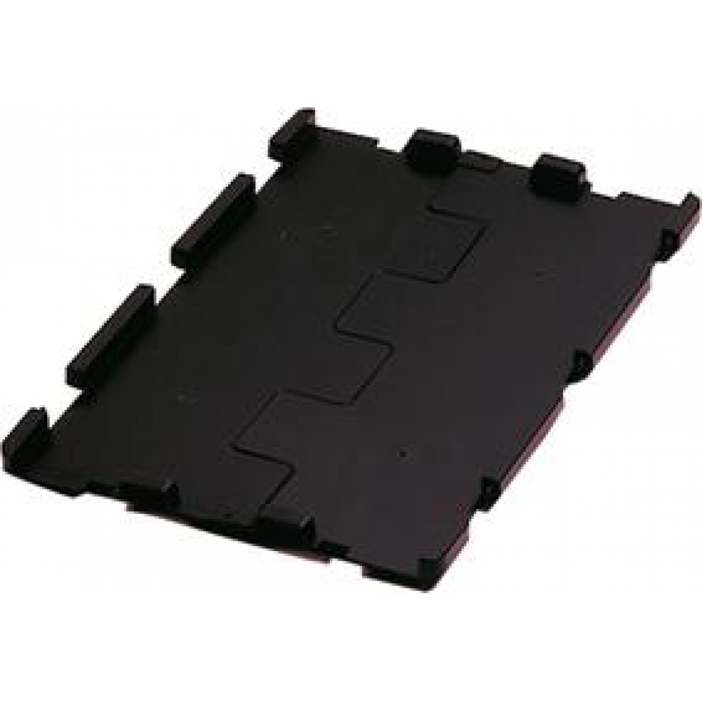 Klappdeckel für VTK schwarz f.Transport-Stapelkasten B400x T300 mm VE 4