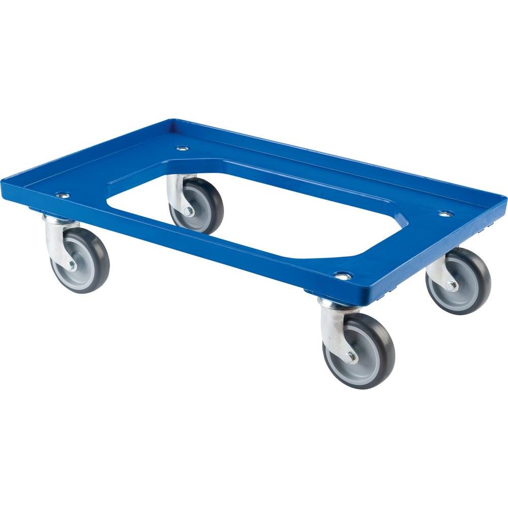 Transportroller blau, mit thermoplastischen Rollen Allzweckrollersammler Platte TPR, TK 250kg
