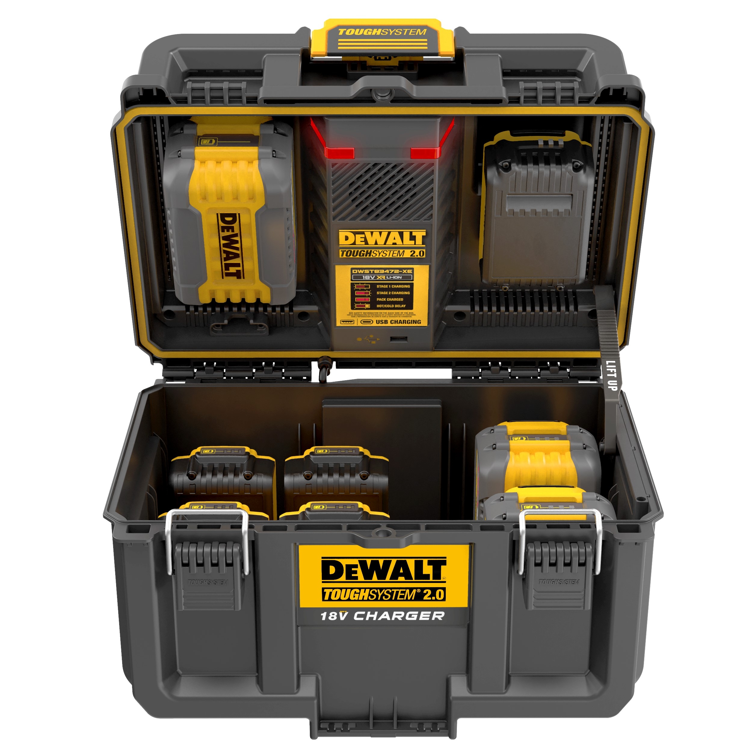 Dewalt DWST83471-QW,  ToughSystem 2.0 Charger Box, ToughSystem 2.0 Charger Box für  18 Volt XR und 54 Volt XR FLEXVOLT Akkus