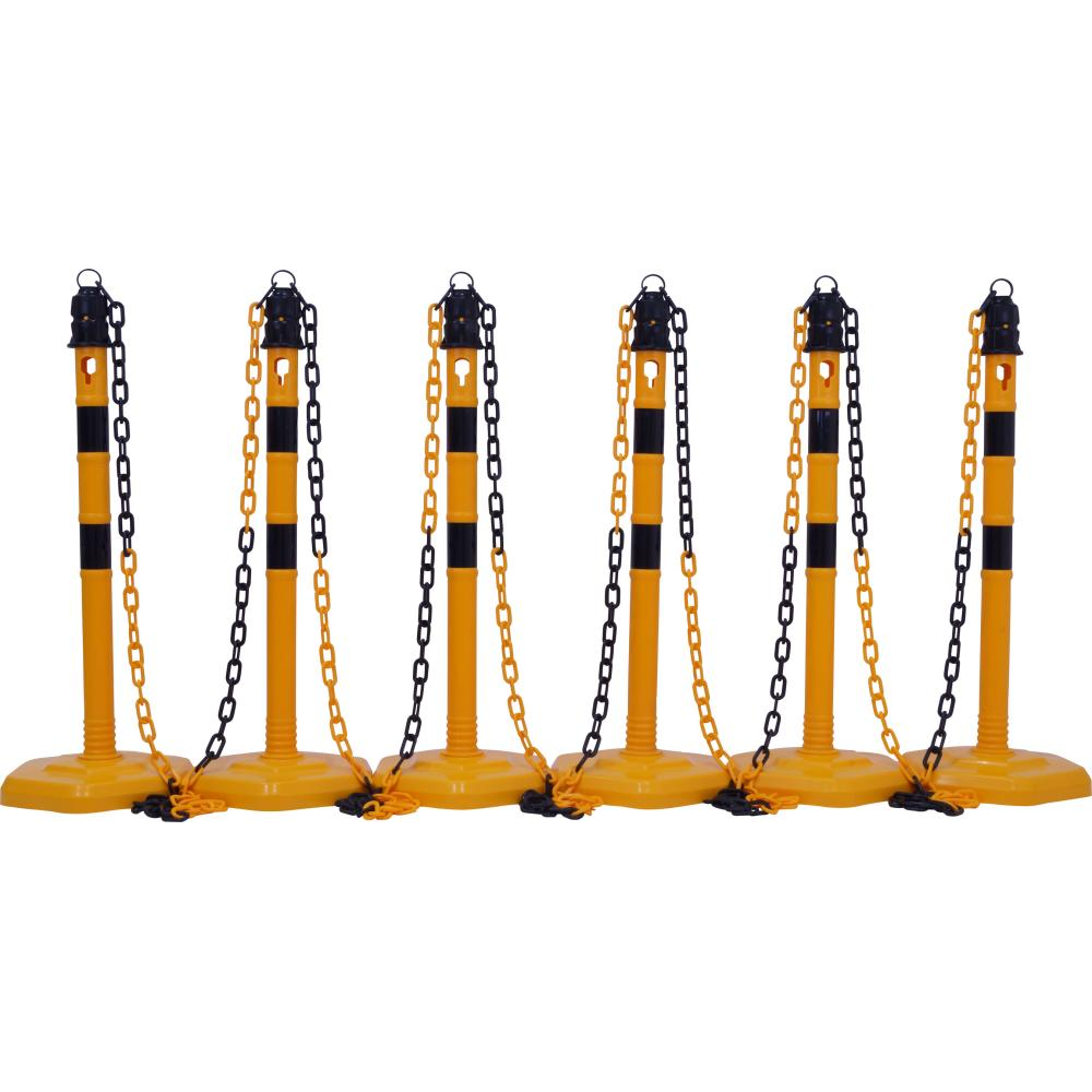 Kettenpfostenset Kettenpfosten - Set, g/s 6 Pfosten + 5x3m Kette