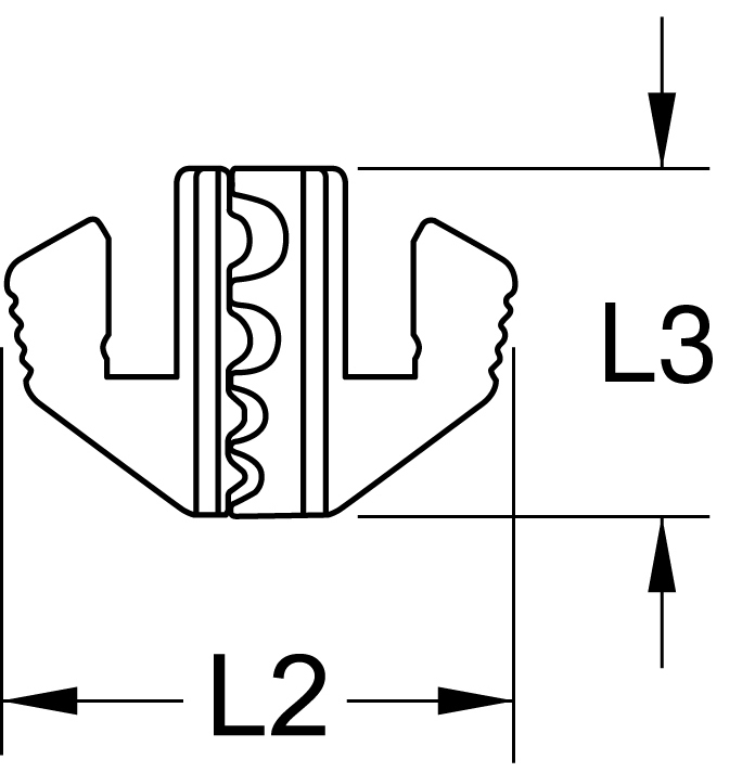 KSTOOLS Paar Crimp-Einsätze für nicht isolierte Kabelösen, Ø 0,5 - 10 mm