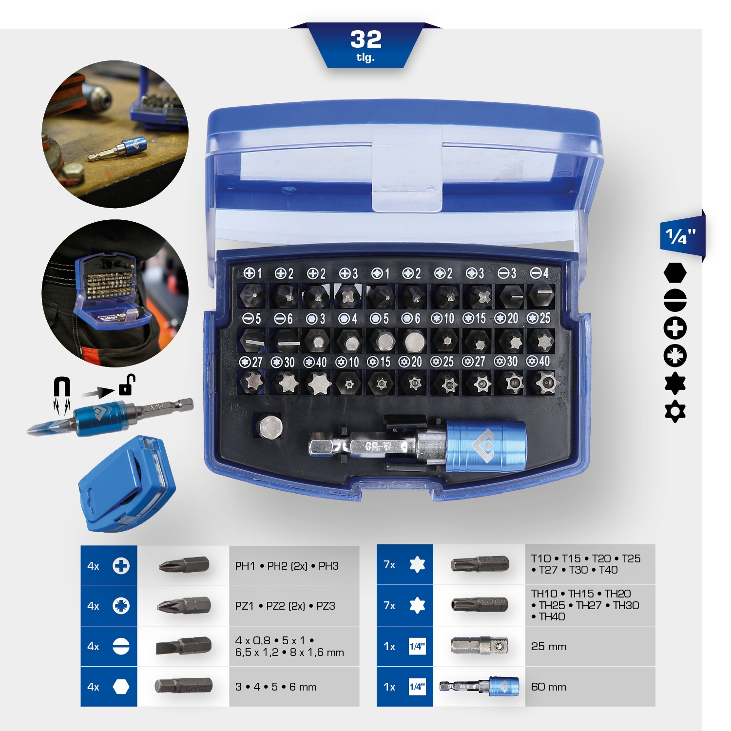 Brilliant Tools  Bit-Satz, 32-tlg