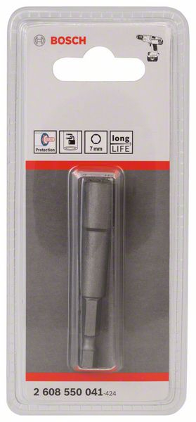 Bosch Steckschlüssel, 65 x 7 mm, M 4, Tiefenanschlag 3 600 552 506/3 600 552 507