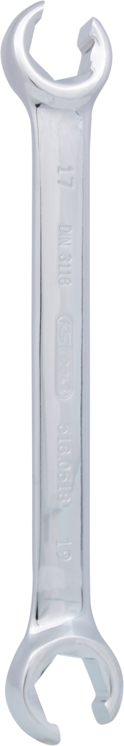 KSTOOLS CHROMEplus Offener Doppel-Ringschlüssel, abgewinkelt, 17x19mm