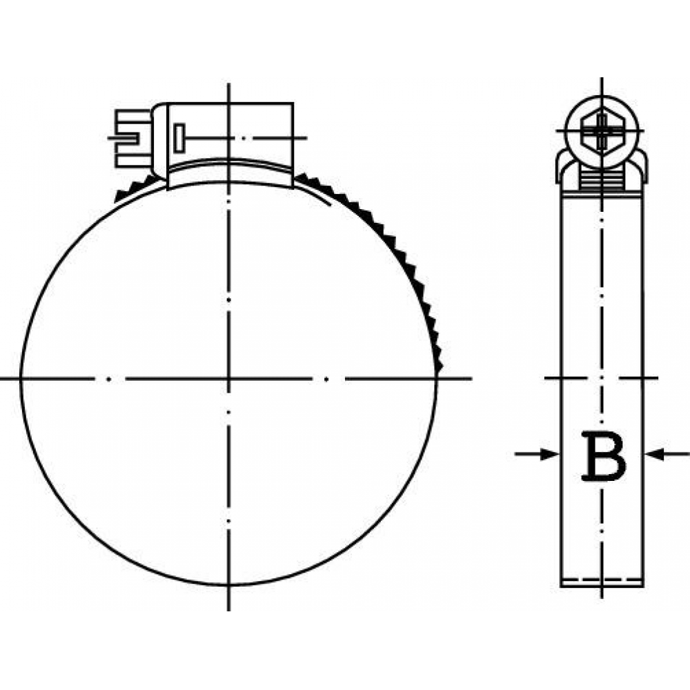 IDEAL-Schlauchschelle nach DIN 3017, W1 DIN3017 12mm 160-180mm, IDEAL-Schlemper