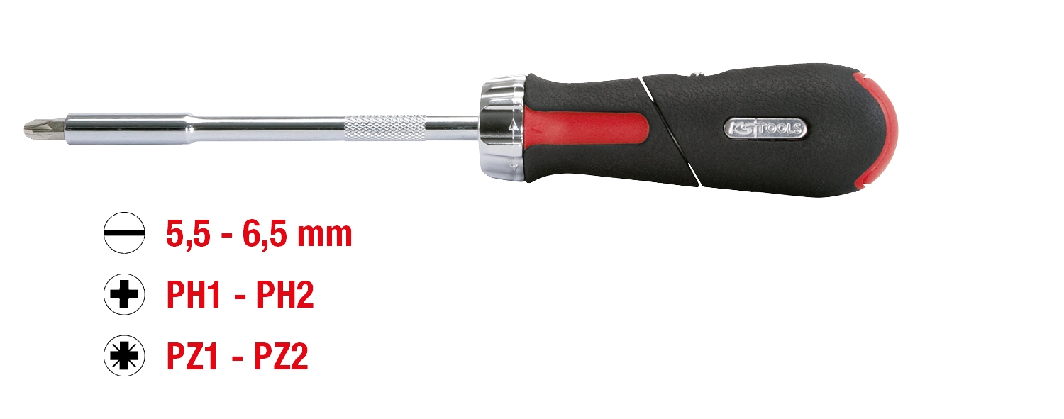 KSTOOLS 1/4" Revolver-Ratschen-Bit-Schraubendreher, 7-tlg