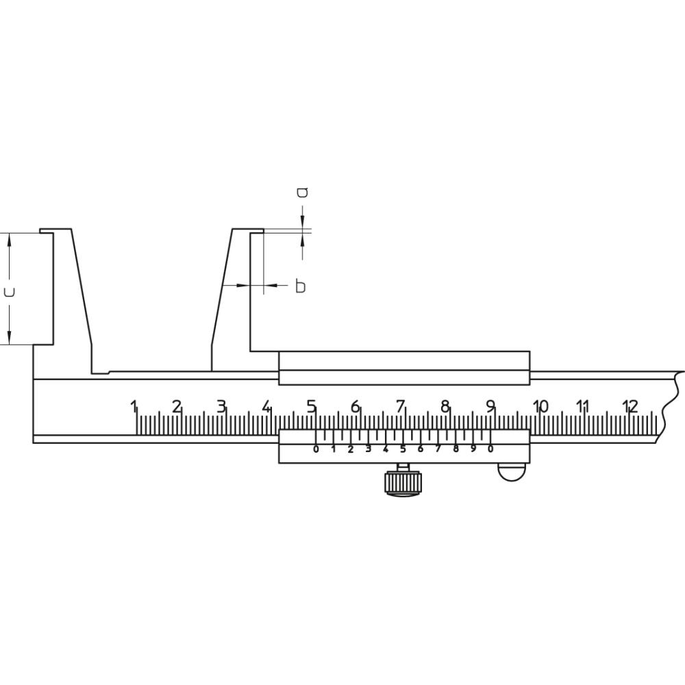 Innensicherungs-Nutenmessschieber Nutenmessschieber 10-160mm HP