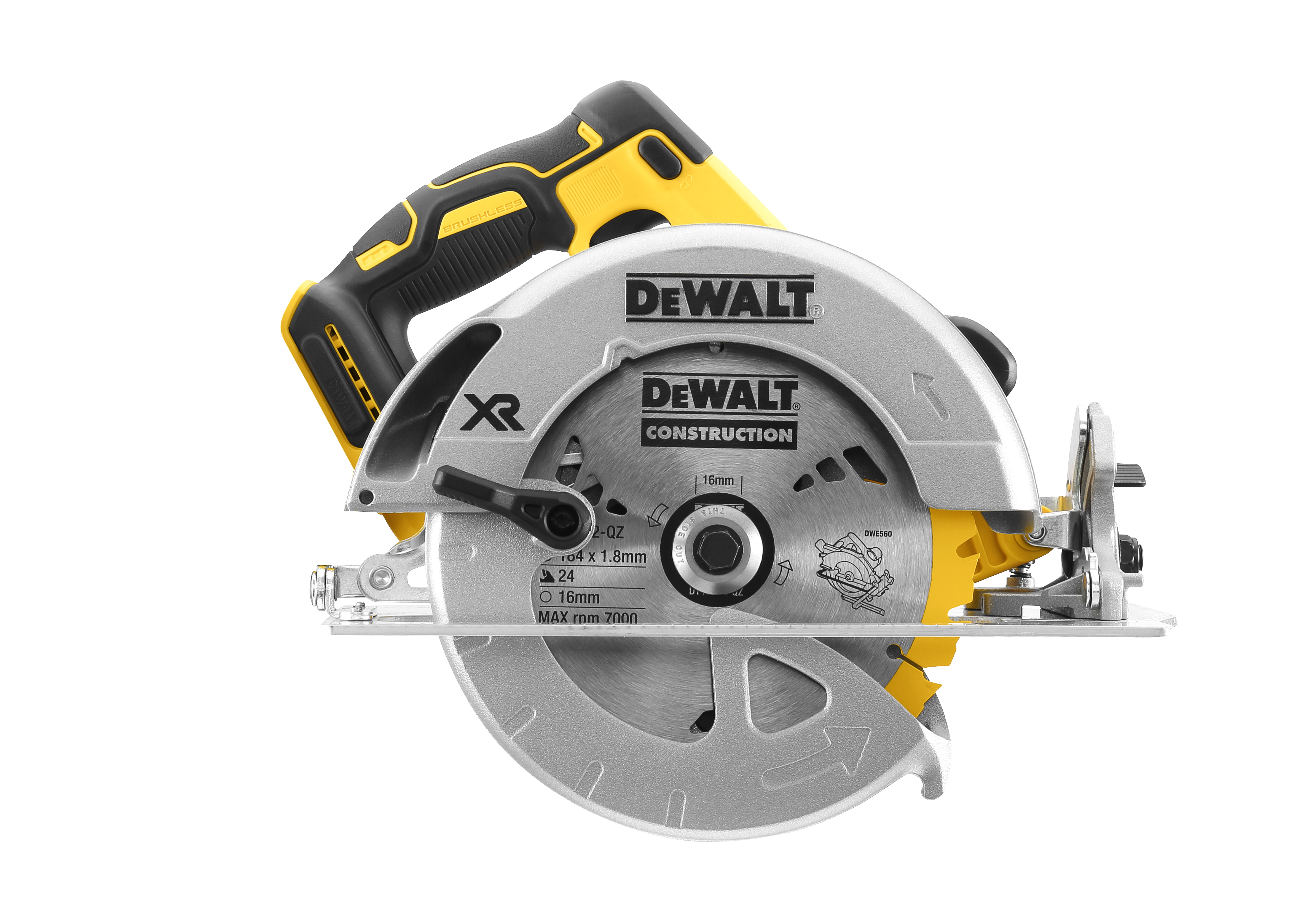 Dewalt DCS570NT-XJ,  Handkreissaege 18V / Basisv, 18,0 Volt Akku-Handkreissäge (bürstenlos) - für Akku Plus