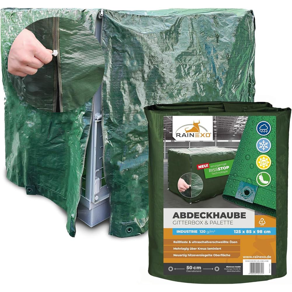 Abdeckhaube Gitterbox - Grün