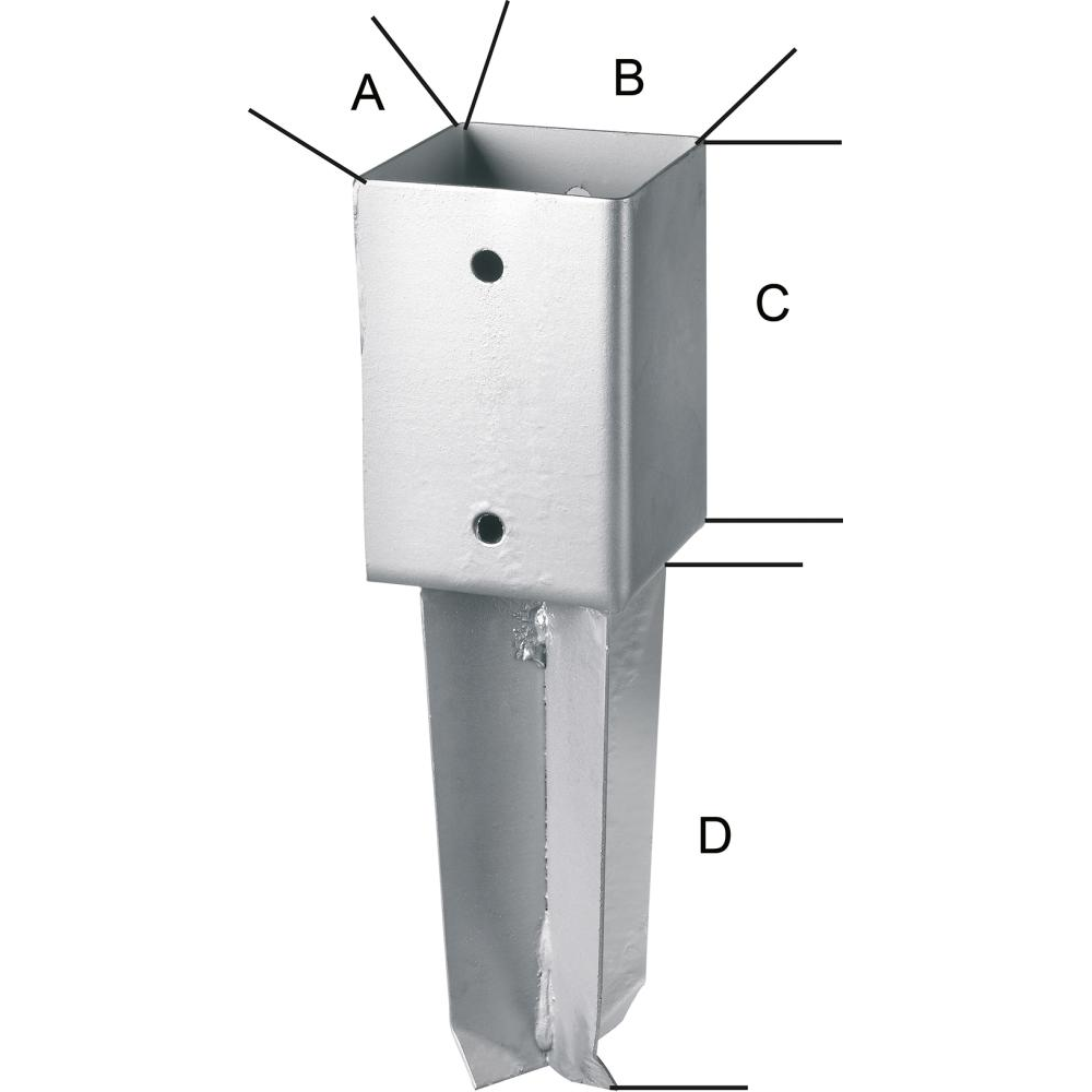 Bodenhülse 71x350 mm E-NORMpro zum Einbetonieren feuerverzinkt