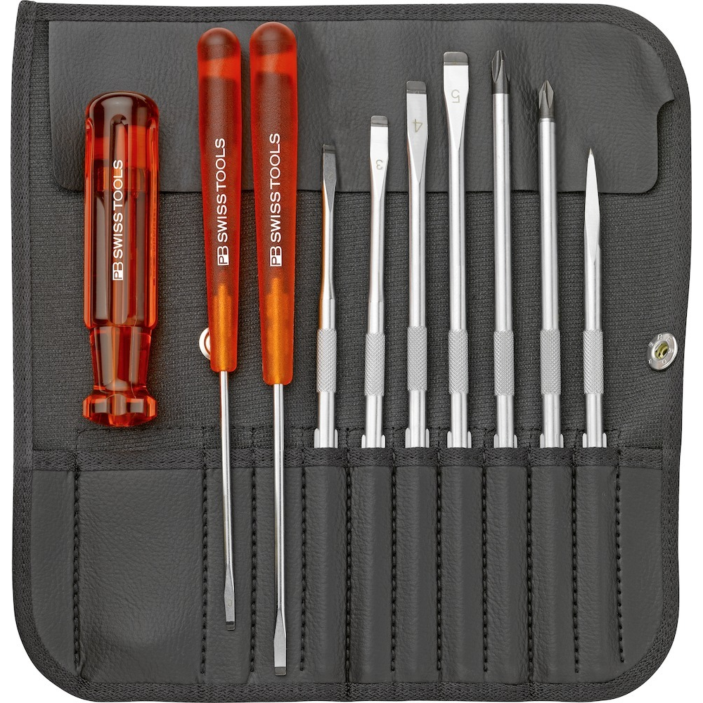 Wechselklingen-Satz, mit 2-Komponentengriff, Nr. PB 8215 10-teilig Swiss Tools