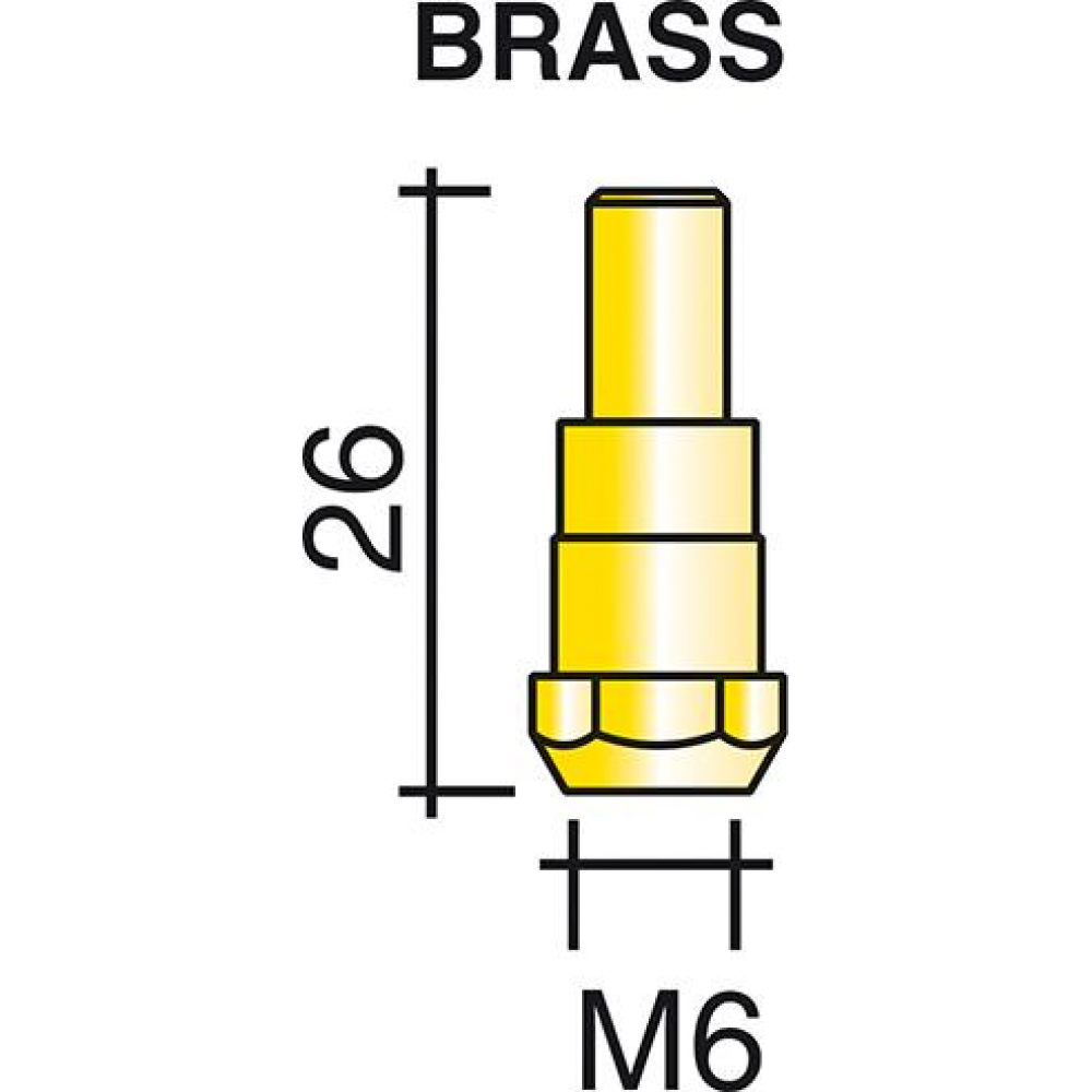 Düsenstock M6 x 26 mm für MIG-/MAG-Schweißbrenner 24 M6-28 Plus24/240