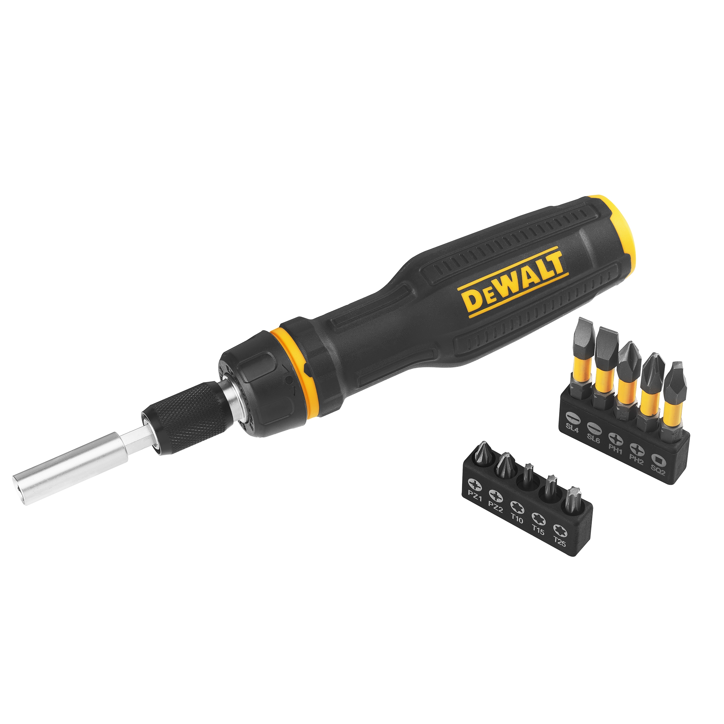 Dewalt DWHT68001-0,  Bit-Schraubendreher mit Ratsche, Bit-Schraubendreher mit Ratsche inkl. Bit-Set 10-tlg