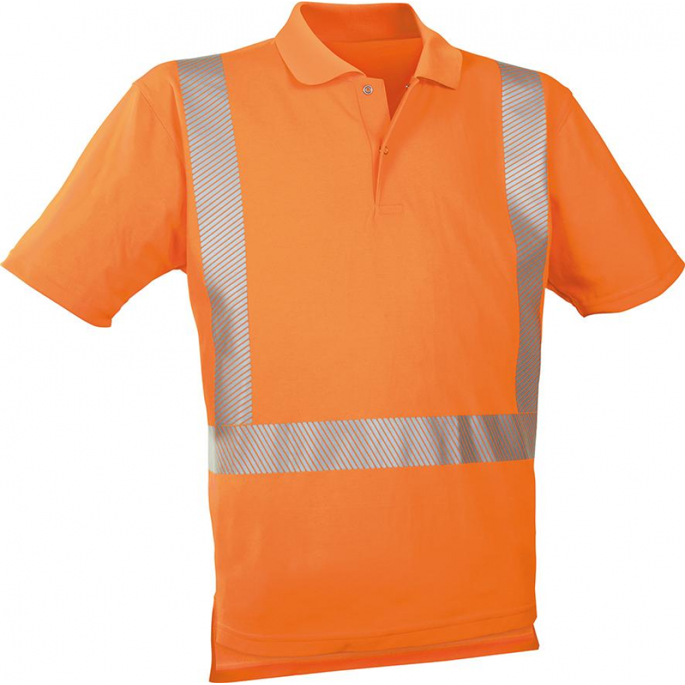 Warnschutz-Poloshirt Warn-Polo-Shirt leuchtorange, Gr. 2XL