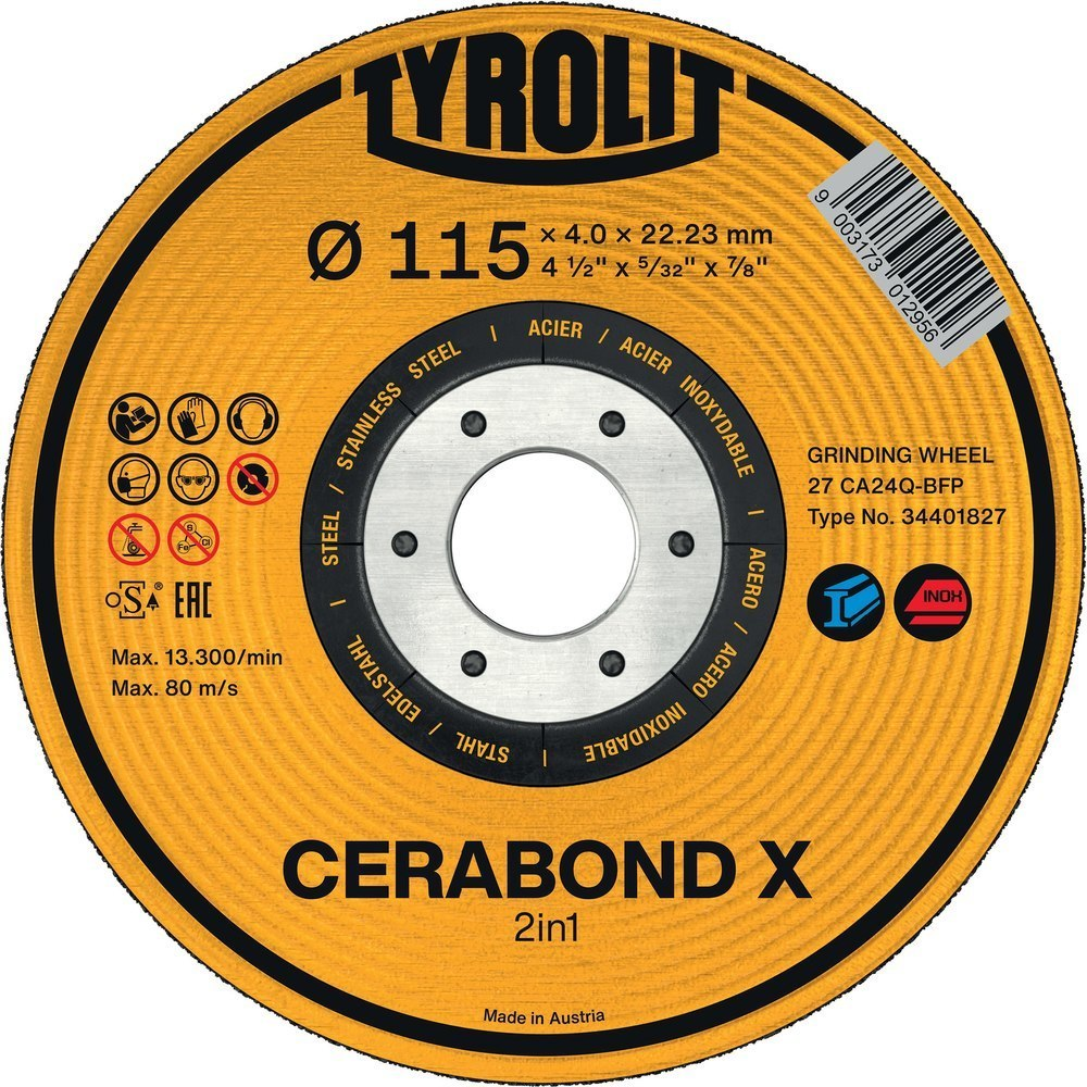 Schruppscheibe CERABOND 115x4mm CA24Q-BFK Tyrolit