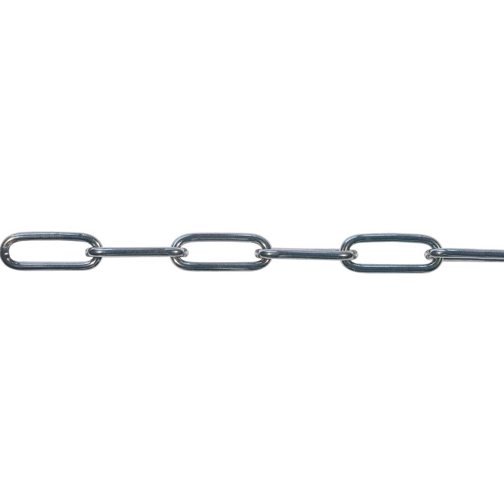 Schweißkette 5,0 mm DIN 5685 Form C langgliedrig galvanisch verzinkt Polyb. 5m PÖSAMO