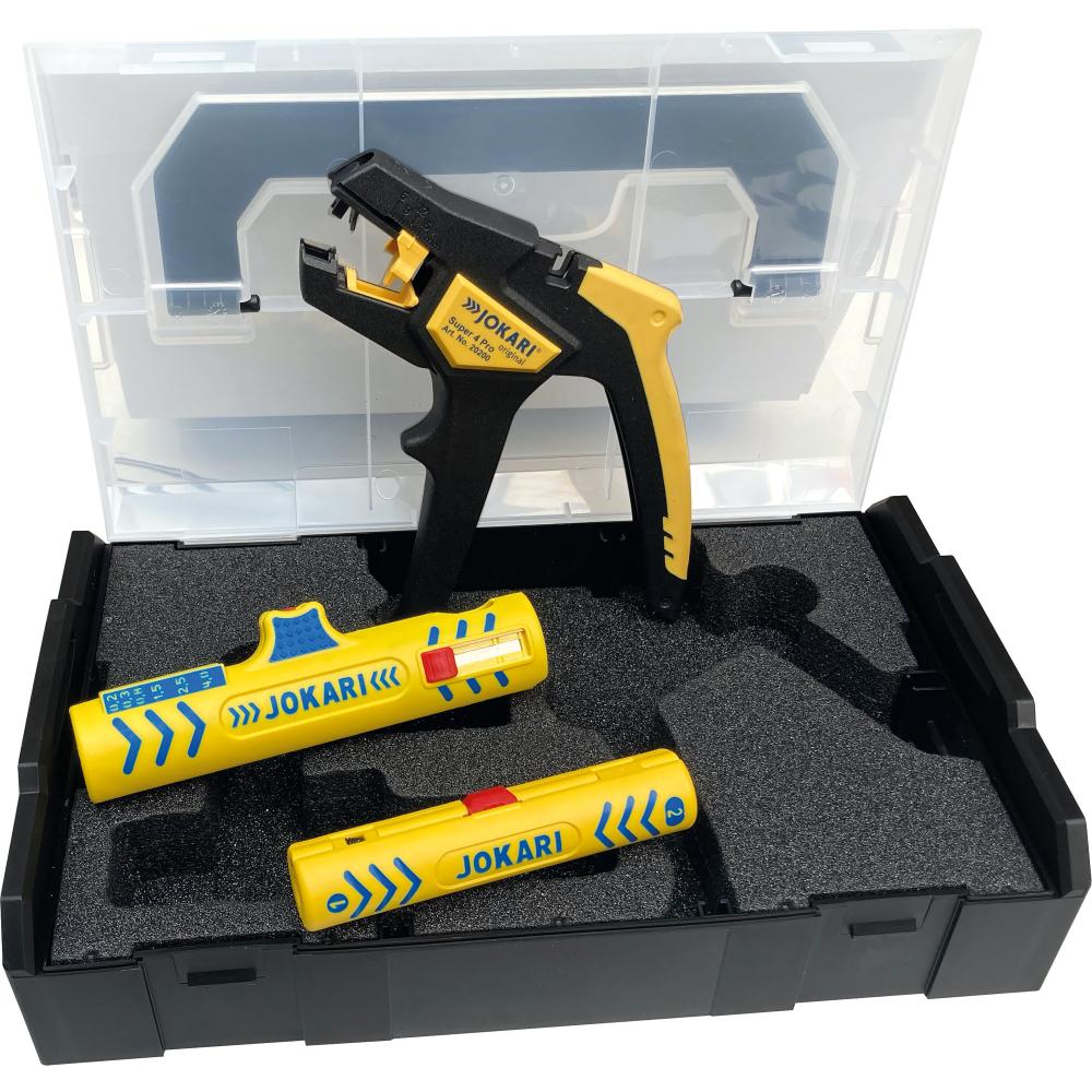 Abisolier- und Entmanteler-Premium-Set Kabelverarbeitungs-Set 3-teilig Jokari