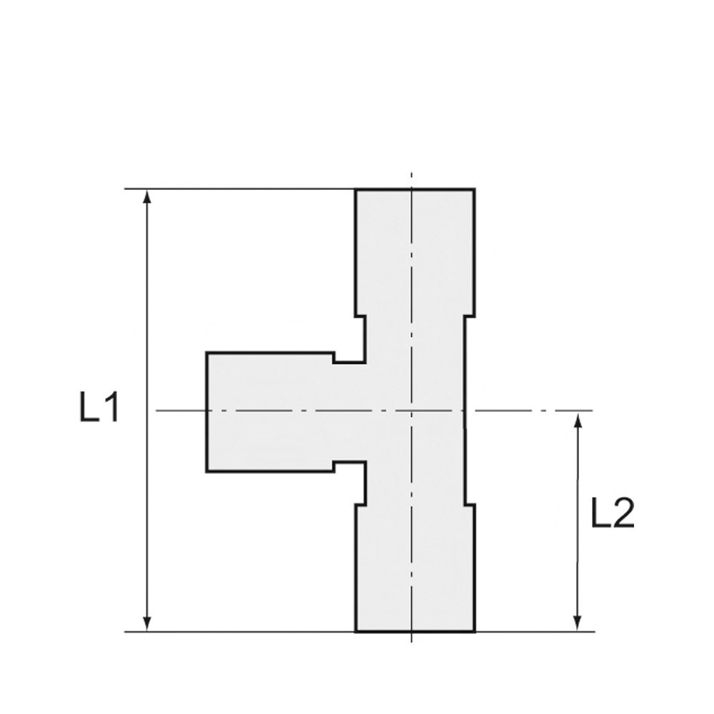 T-Steckverschraubung, Steckanschlüsse in L-Form, drehbar Blaue Serie R, 1/2, a Schlauch- 8., RIEGLER