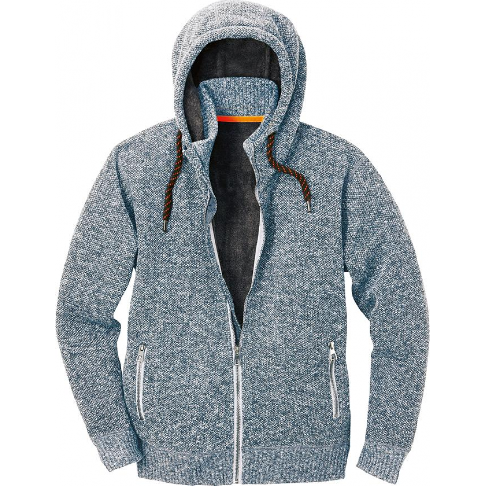 Strickjacke Schärding grau/schwarz.,eliert Gr.XL