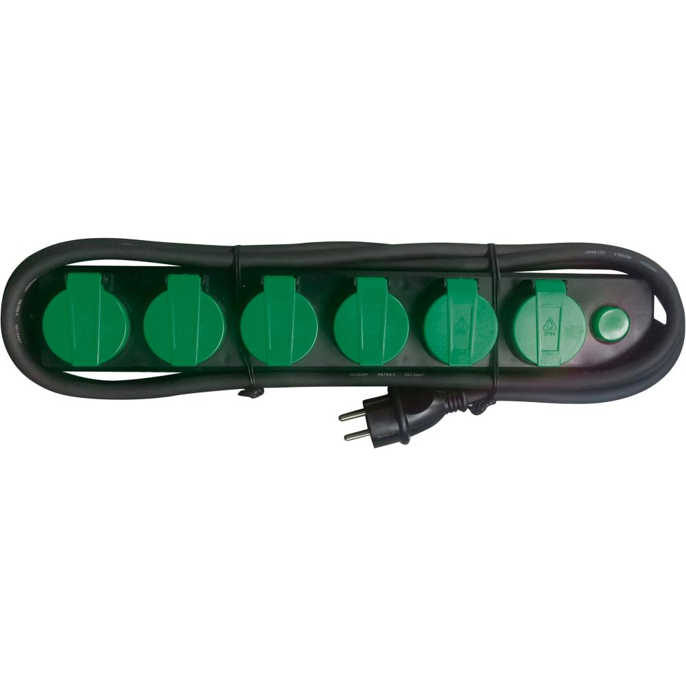 Steckdosenleiste, Neopren und Gummi 6-Fach 3m H07RN-F3G1 5,FORTIS