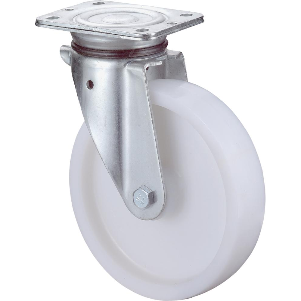 Lenkrolle, N100.B10 150mm Platte weiß,RL,N100.B10.151 BS ROLLEN