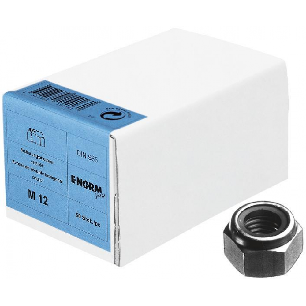 Sicherungsmutter M14 DIN 985 verzinkt galZn E-NORMpro Kleinpakete