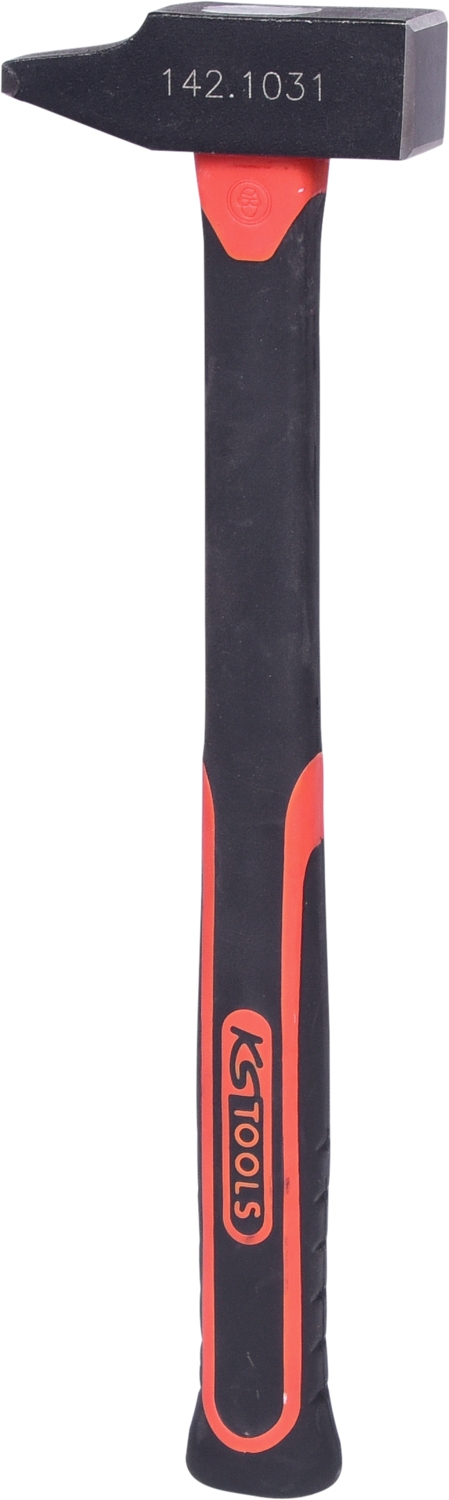 KSTOOLS Schlosserhammer, Fiberglasstiel, französische Form, 250g