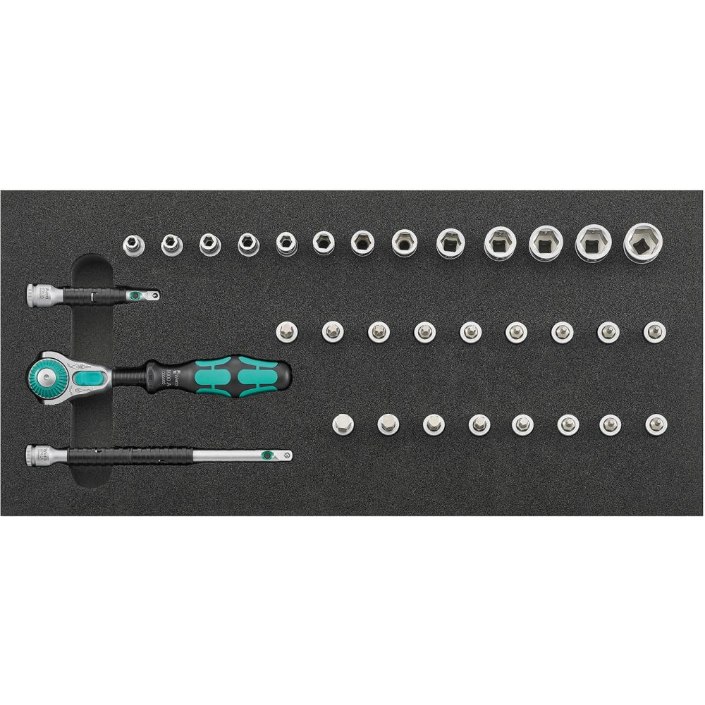 Werkzeugmodul Steckschlüssel 1/4" 1/3 Zyklop und Haltefunktion Wera