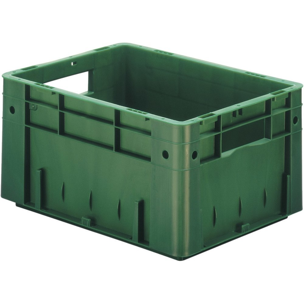 Transportkasten VTK 400/210-0 Transport-Stapelkasten B400x T300x H210 mm grau Auflast 600kg mit Griffloch