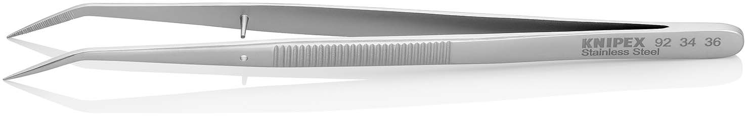 Pinzette Präzision vernickelt spitz gebogen155mmKNIPEX