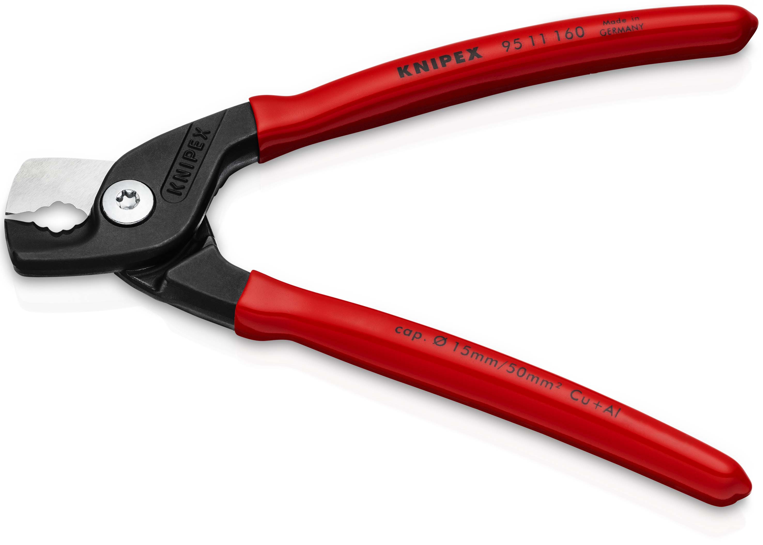 KNIPEX 95 11 160 SB StepCut Kabelschere mit Kunststoff überzogen brüniert 160 mm
