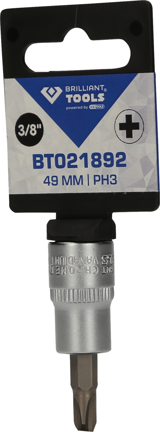 Brilliant Tools  3/8" PH Kreuzschlitz Bit-Stecknuss, PH3