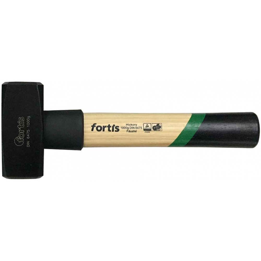 Fäustel mit Stielschutzhülse DIN6475 Hickory 1000g Stielschutz FORTIS