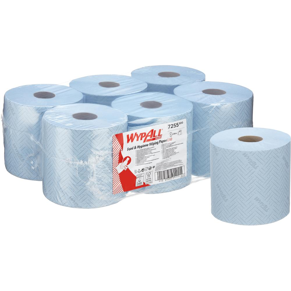Wischtuch WYPALL L10, Zentralentnahme Wischtücher Zentralentnahme/Blau 1-lagig F2/