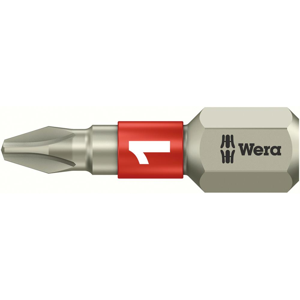Bit 1/4" für Kreuzschlitz-Schrauben PH, Edelstahl, Nr. 3851/1 TS rostfrei DIN 3126 C6,3 PH1x25mm Wera
