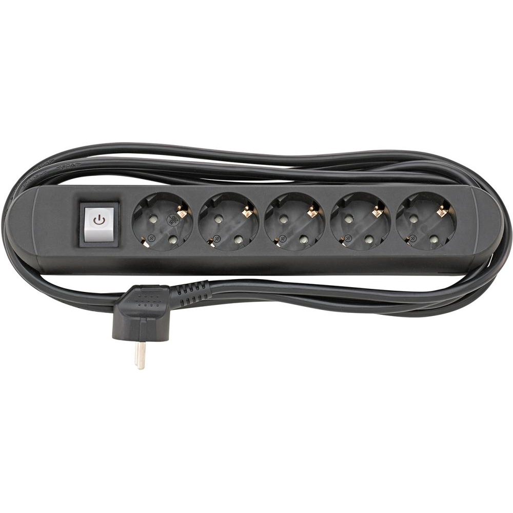Steckdosenleiste mit Magnet 5-fach H05VV-F3G1,5 3m FORTIS