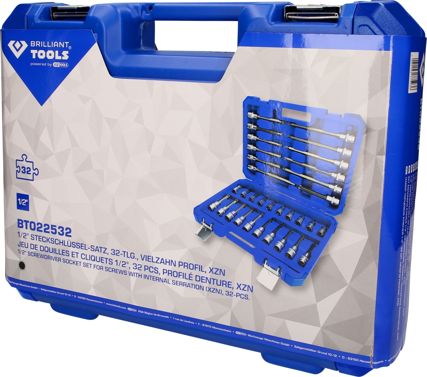 Brilliant Tools  1/2" Bit-Stecknuss-Satz, 32-tlg, Torx-Profil