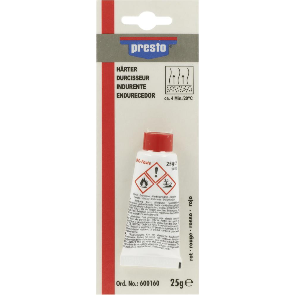 presto Härter f. Spachtel25 g rot, Bli