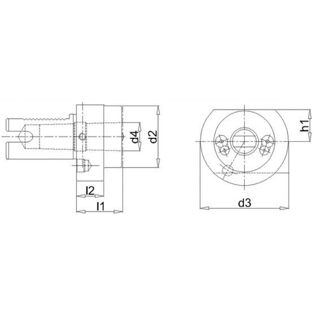 VDI-Werkzeughalter, Form F MK Aufnahme VDI 30mmx MK2 FORTIS