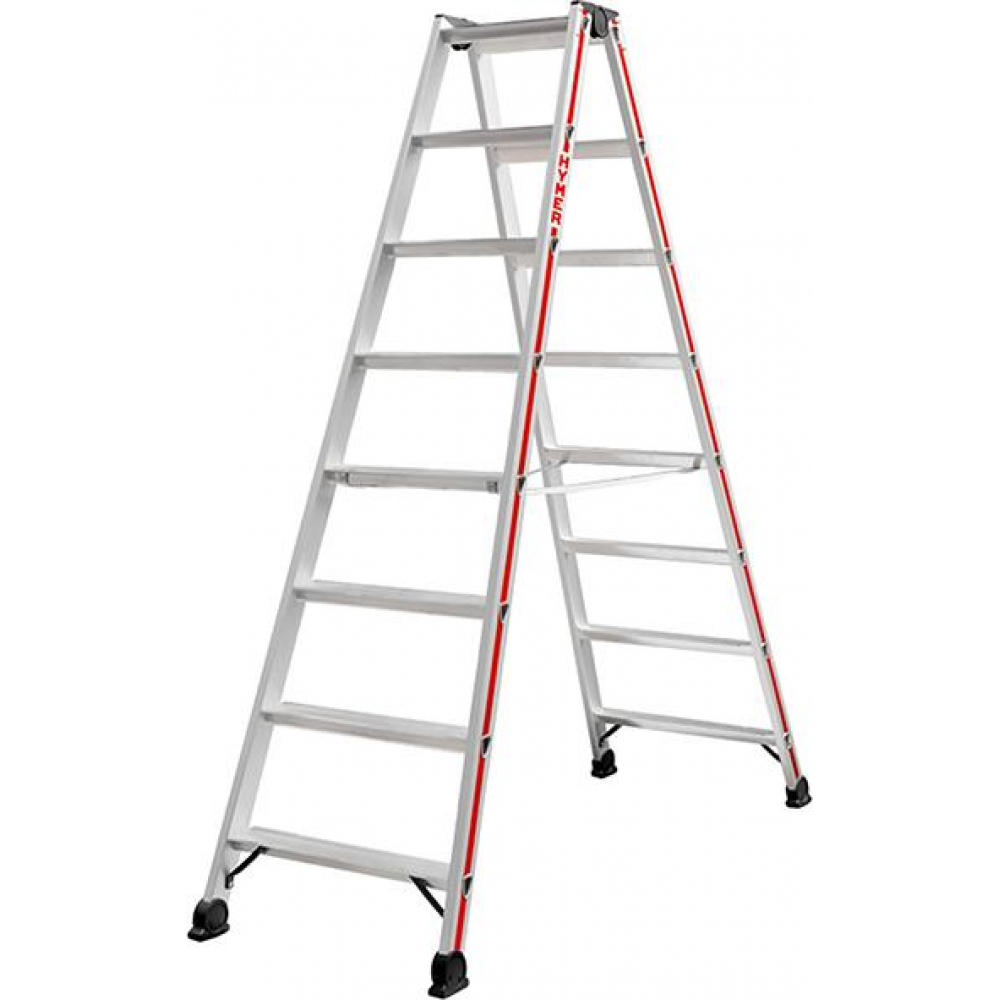 Stufenstehleiter, beidseitig begehbar beids 2x8 Stufen AH 2 84m