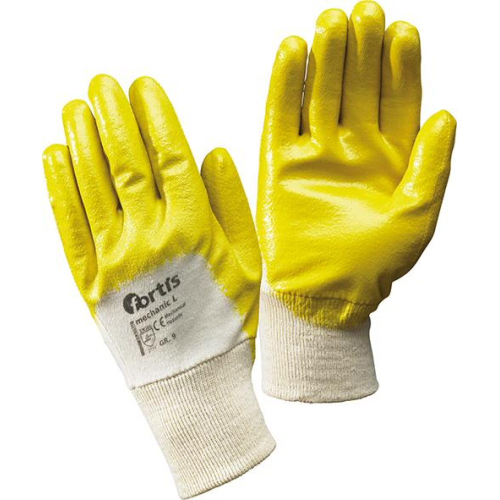Handschuh Gr.10 Nitril gelb MechanicL FORTIS, Gr.10,FORTIS