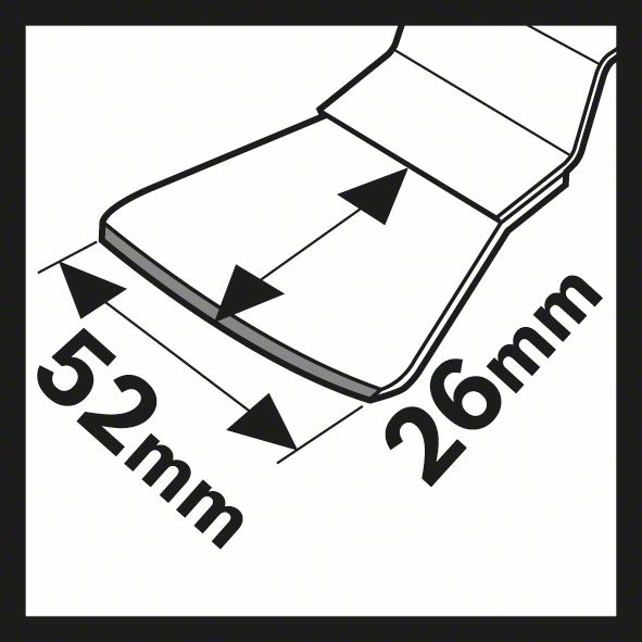 Bosch HCS Schaber ATZ 52 SC, biegesteif, 52 x 26 mm, 10er-Pack