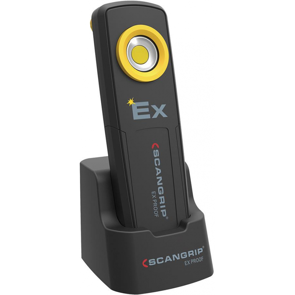 Akku-LED-Arbeitsleuchte UNI EX, ATEX-Zone 0/20 Akku-Arbeitsleuchte 95Lumen 150-290Lumen+SCANGRIP