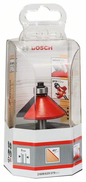 Bosch Fasefräser Expert for Wood, 8 mm, D 44 mm, L 18,5 mm, G 61 mm