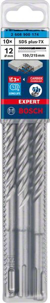 Hammerbohrer EXPERT 12x150x215mm BoschVE à 10 StückSDS plus-7X