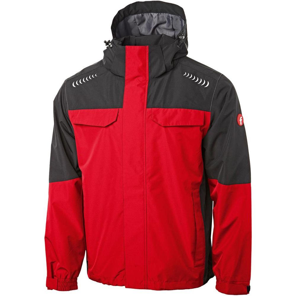 Regenjacke Gr. L rot/schwarz Fortis Elements