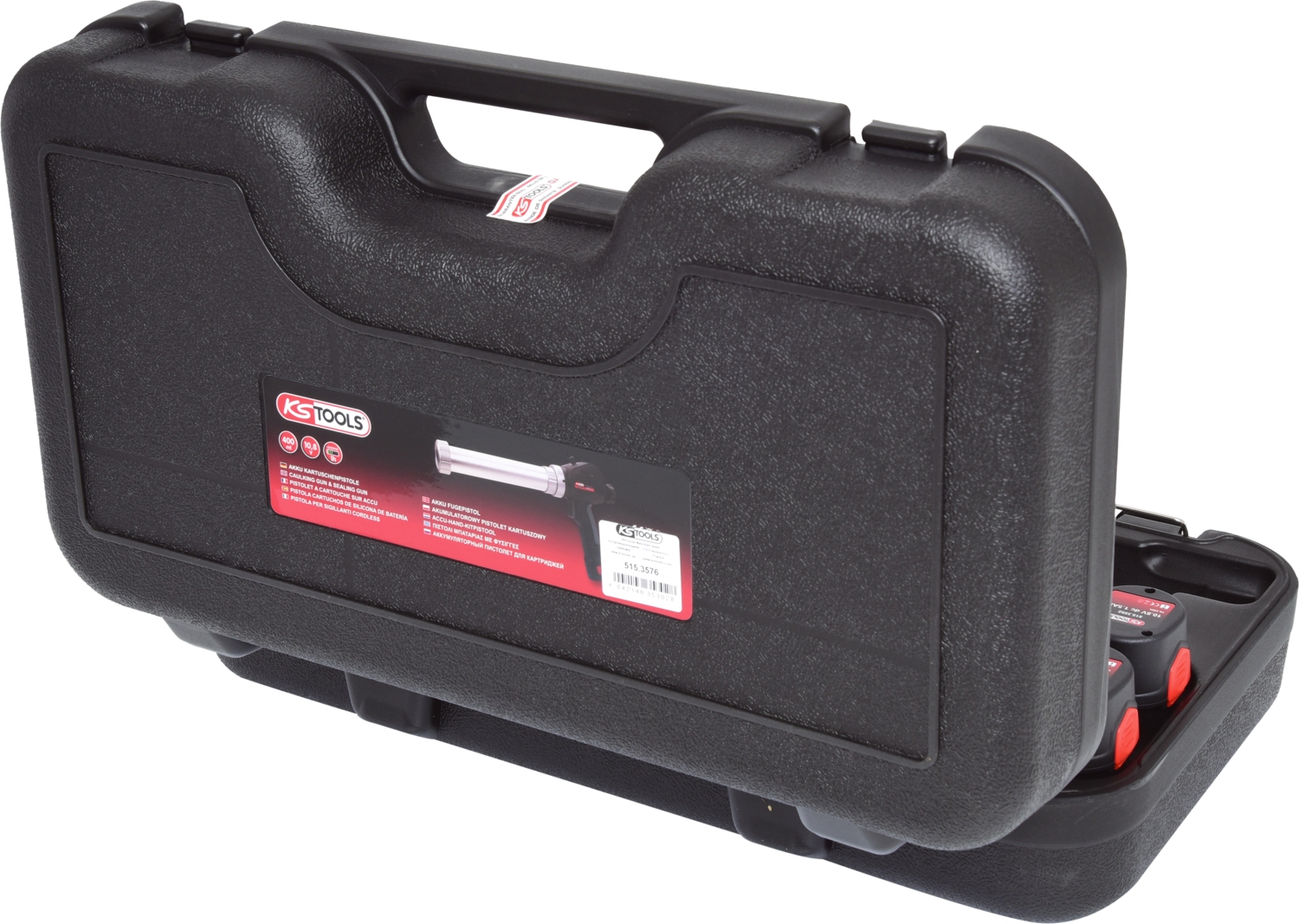 KSTOOLS Akku-Kartuschen-Pistole 400 ml mit 2 Akkus und 1 Ladegerät